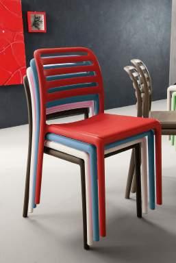 Stackable chair (6 pcs) polypropylene monobloc.