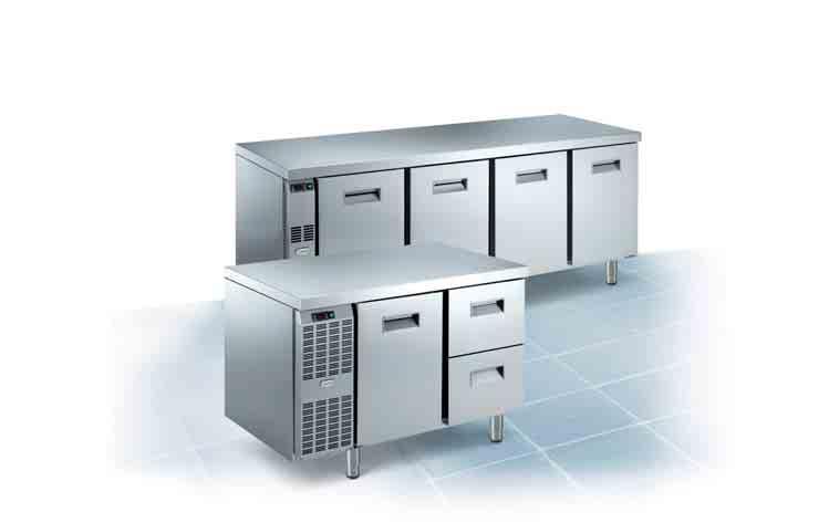 Tavoli refrigerati Benefit La gamma di tavoli refrigerati Electrolux presenta vari modelli con diverse capacità e
