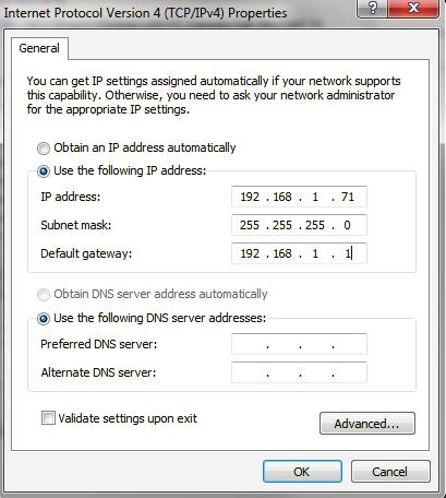 Nota: l'indirizzo IP Wi-Fi del computer deve essere sulla stessa sottorete. 4.