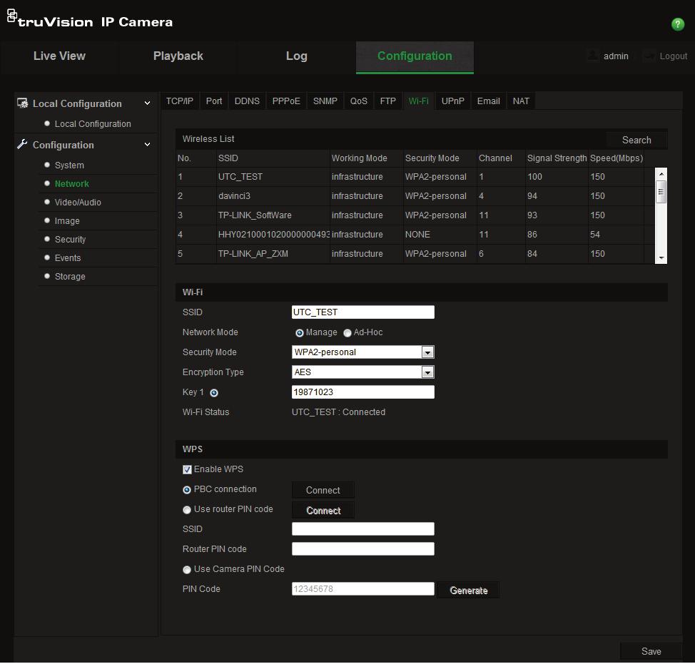 WPS La telecamera dispone della funzionalità WPS (Wi-Fi Protected Setup) per