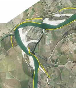 A B C Figura 27 - a) esempio di abbassamento di un pennello lungo il fiume Po a Casalmaggiore.