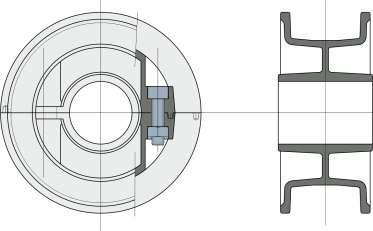 Ruota rinvio in due metà per Z21 (per catene serie 812-815-820-831) 311 58 44 Df ø 96 ø 130 61 Df Foro per