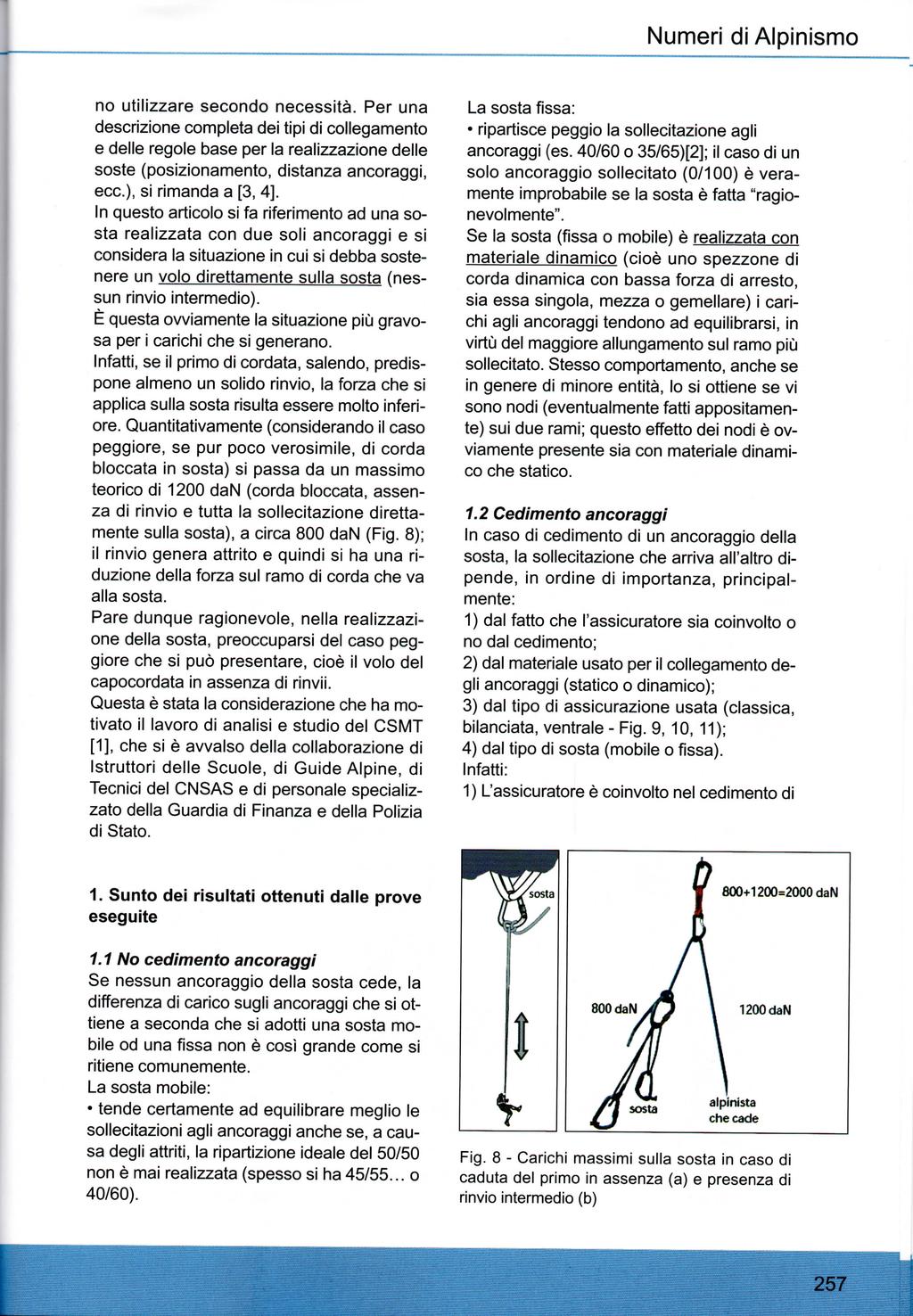 Numeri di Alpinismo no utilizzare secondo necessità.