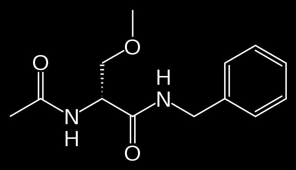 secondaria [42]. Vertigini da leggere a moderate, mal di testa, diplopia, sonnolenza e vertigini sono gli effetti collaterali dose-dipendenti più comunemente riportati [43]. Lacosamide A) B) Fig.