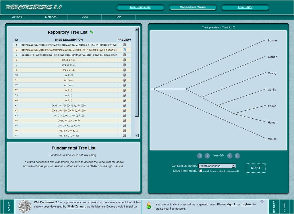 APPENDICE A. MANUALE D USO DI WEBCONSENSUS 2.0 186 Figura A.1: Screenshot dell applicazione WebConsensus2.0. A.0.5 Disposizione dei contenuti WebConsensus 2.