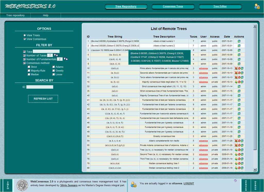 APPENDICE A. MANUALE D USO DI WEBCONSENSUS 2.