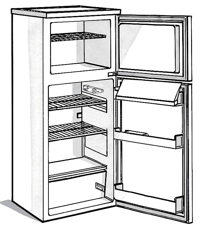 COME FAR FUNZIONARE IL COMPARTO FRIGORIFERO Quest apparecchio è un frigorifero con comparto congelatore a stelle. Lo sbrinamento del comparto frigorifero è completamente automatico.