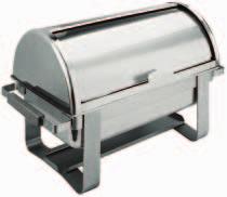 69131 Chafing dish GN 1/1 con combustibile, inox H. cm LAC.