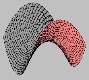 Esempio di una superficie a curvatura negativa Figure : La sella è un esempio di superficie a curvatura