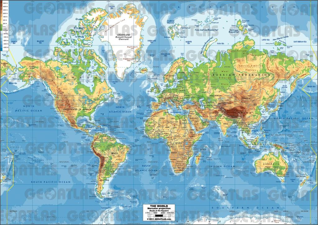 Esempi di piantine La piantina di Mercatore: La vera rma della