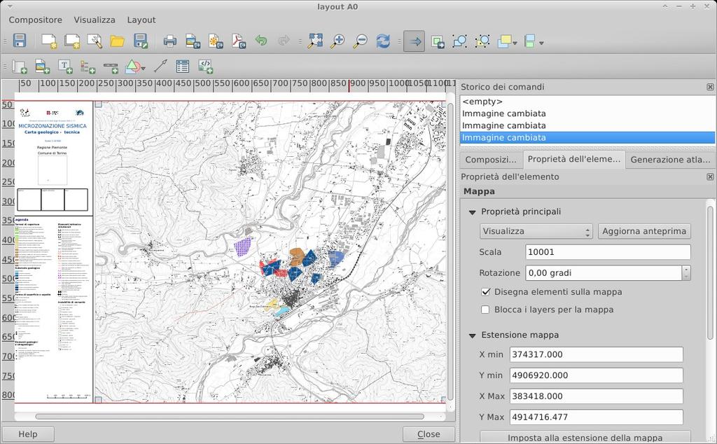 cartografie in formato A0 e A1.