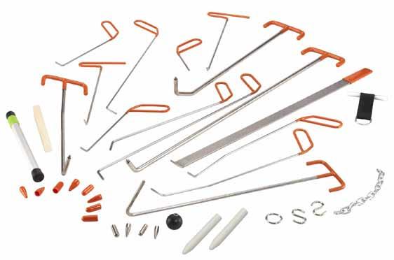 A1330 1 759,00 Kit di 15 leve in acciaio per levabolli di differenti forme e misure completo di tutti gli accessori,