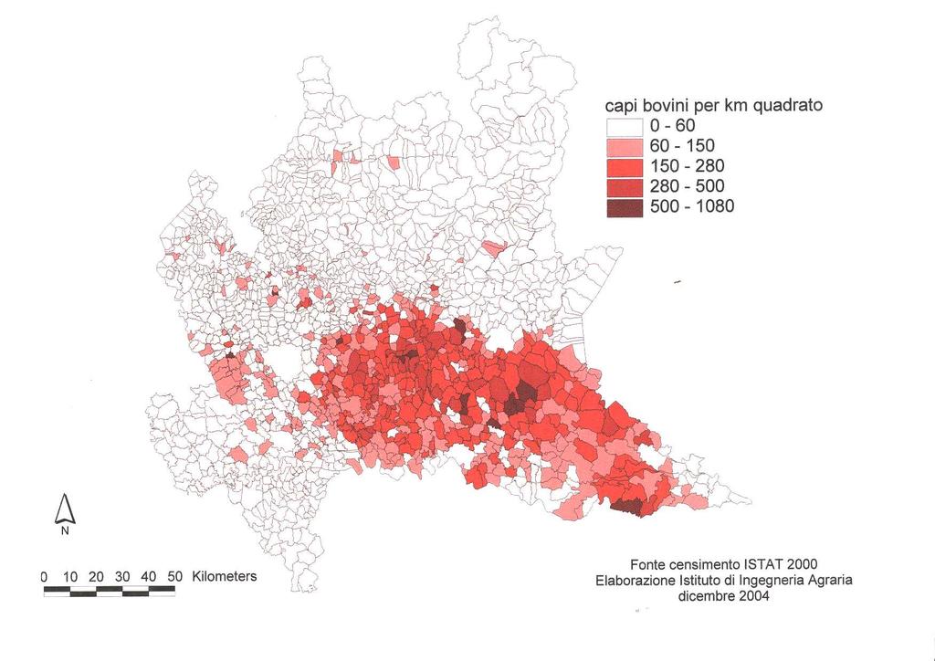 Unità di bestiame (UBA) N. 2.736.680 9.911.520 27,6 Bovini per allevamento N.