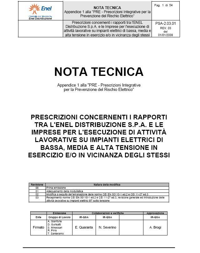 LA NOTA TECNICA - DOCUMENTO ENEL PER L IMPRESA LA NT COSTITUISCE: - Espletamento dell'obbligo di cooperare (art.