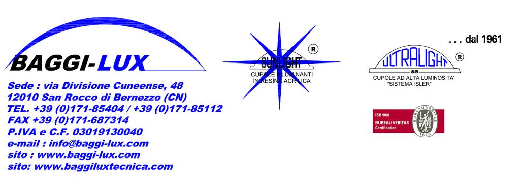 Comm. n.: 302010 DIRETTIVA ATEX 94/9/CE CUPOLE IN VETRORESINA ULTRALIGHT PER POZZETTO Tab.A6.