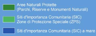 Sono suddivise per tipologia in monumenti naturali, parchi regionali e riserve naturali, compresa un area marina, per un totale di superficie protetta pari a circa 250mila ettari, corrispondente a