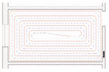 zona marginale unico circuito scaldante zona marginale con circuito indipendente La tipologia di posa delle tubazioni viene definita in fase di progettazione dal tecnico, che definisce il metodo di