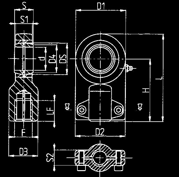 TERMINALE A SNODO Embouts a rotule Ball joint ends Gelenkkopf 95 Codice d S H LF D1 D2 D3 D4 DS S1 S2 L F TERMINALE 0TS012S (1) 12 10 42 32 17 18 8 13 59,5 10x1, Peso Tolleranza Kg.