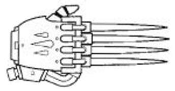 Artigli fulmine Possono essere usati da ogni componente della squadra terminator, è un'arma ad energia e concedono: Due dadi aggiuntivi al profilo del