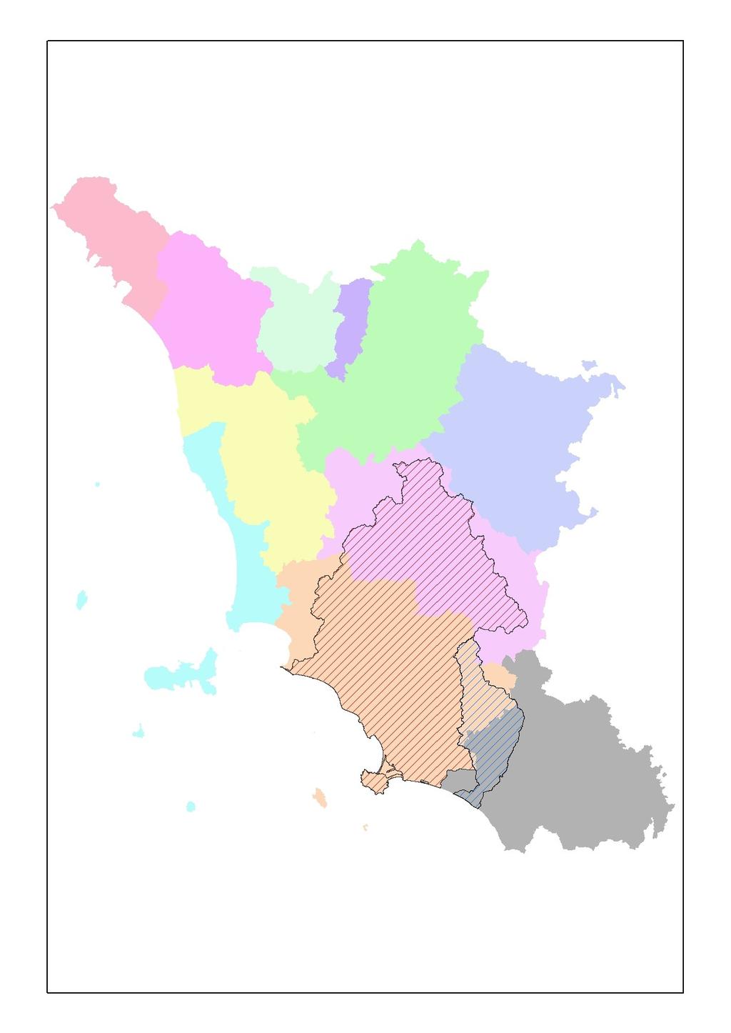 BACINO REGIONALE OMBRONE CARATTERISTICHE Superficie: 5000 kmq 2 Province (Grosseto, Siena) 49 Comuni
