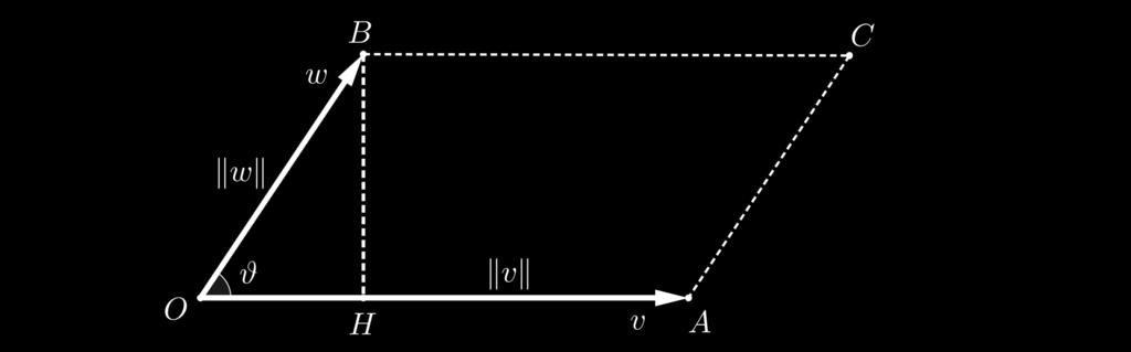 = v 2 w 2 (1 cos 2 θ ) = v 2 w 2 sin 2 θ v w = v