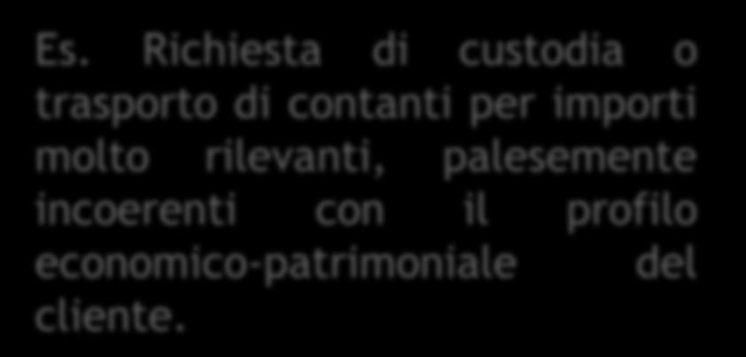 ovvero pagamento Richiesta di non banconote di appropriati trasporto custodia