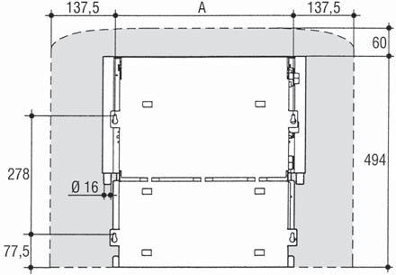 Ventilconvettori Dima d installazione (in mm) Attachi idraulici Batteria principale Batteria supplementare Vento A mm 15-20 415 30-40 665 50-60-80 915 100-120 1.