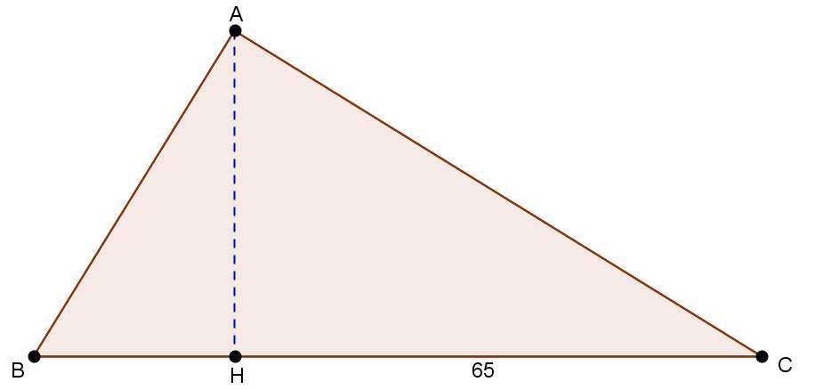C. In un triangolo rettangolo la proiezione di un cateto sull ipotenusa è i del cateto stesso, mentre la proiezione dell altro cateto sull ipotenusa ha lunghezza 65 cm.