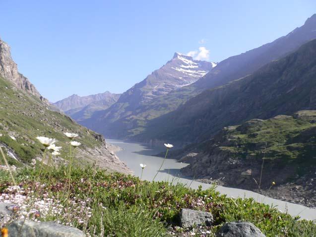 2 GIORNO Localita' di partenza: Cabane de Chanrion 2462 m Localita' di arrivo: Cabane du Mille 2473 m Dalla Cabane de Chanrion si ridiscende per la stessa strada sino ai pressi del ponte incontrato