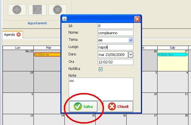 Illustrazione 50: Salva modifiche Dopodichè, premendo SALVA sottomette le modifiche al sistema e il database viene aggiornato.