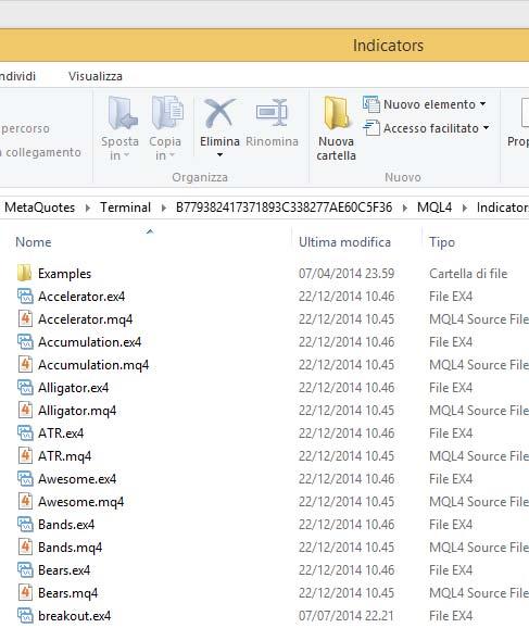 Il file in MQ4 è quello scritto in MQL e posso