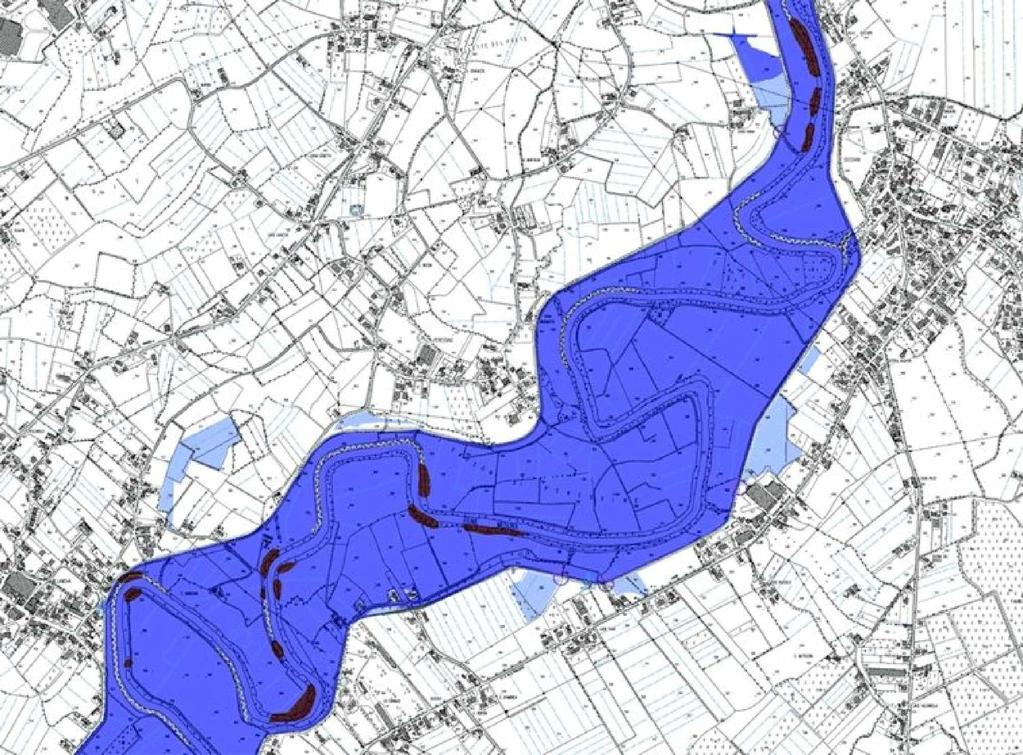 rilevazione delle altezze raggiunte dall acqua su terreni posti al di fuori del canale di deflusso A 12 ore dalla fase di massima piena (dalle 13 alle 14 del 27 novembre) è stato effettuato un