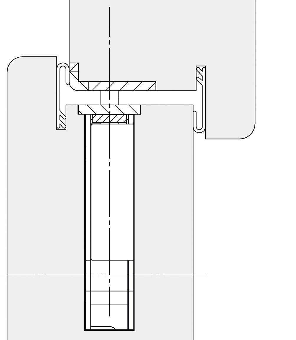 4.6 Montaggio della chiusura multipunto per riparazione 4.6.1 Verifica della profondità della cava ferramenta nelle porte in legno ATTENZIONE!