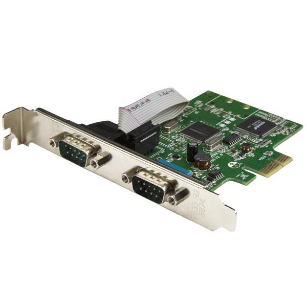 Scheda Seriale PCI Express da 2 porte DB9 con UART 16C1050 - RS232 Product ID: PEX2S1050 Questa scheda PCI Express seriale consente di aggiungere due porte seriali RS232 ad alte prestazioni al