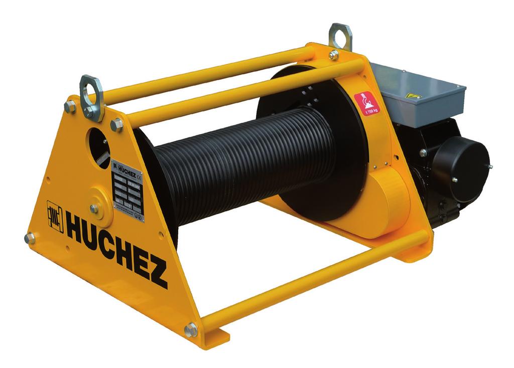 Argani elettrici a CARATTERISTICHE SPECIFICATION A range of electric winches for lifting and pulling application up to 10 ton and large winding capacity, suitable for industry, public works, bridge