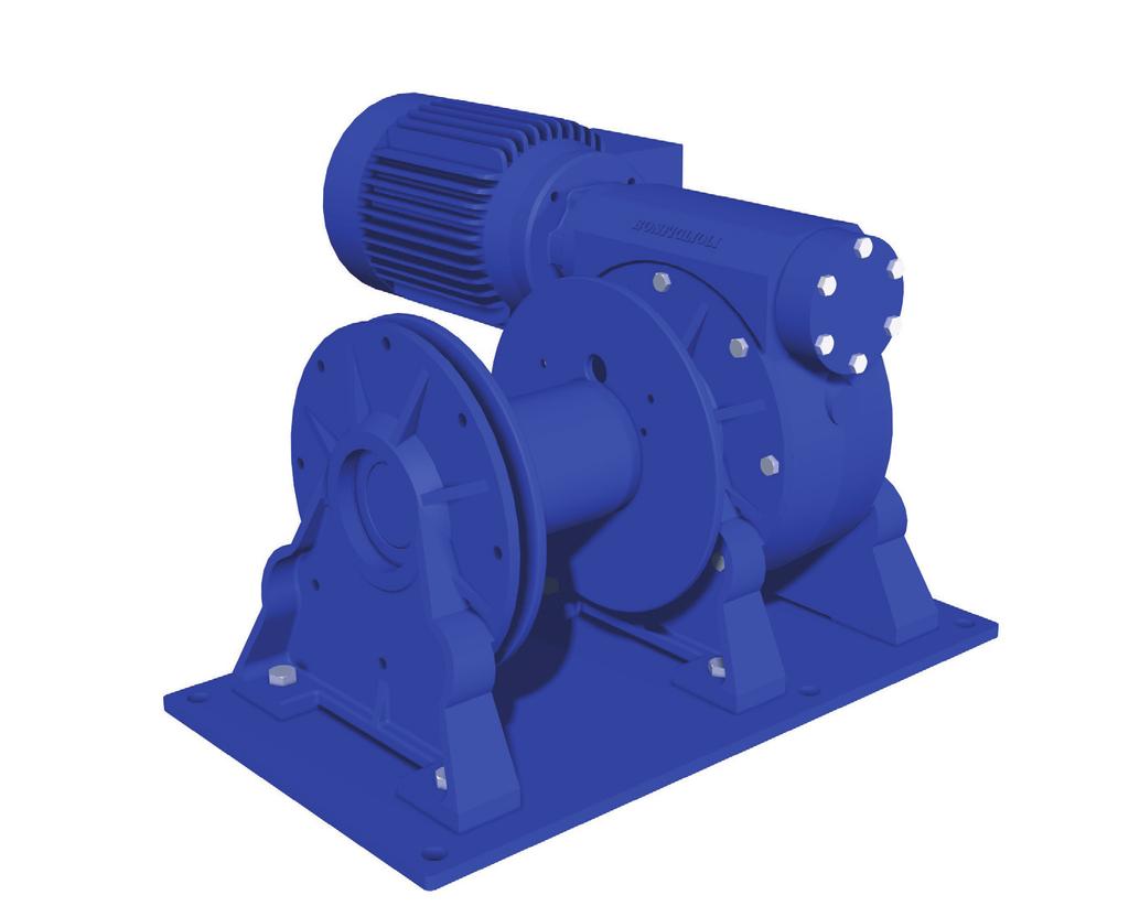 Argani elettrici a TIPO MCW per trazione e tiri inclinati MCW TYPE for pulling and traversing operations CARATTERISTICHE SPECIFICATION A range of electric self braking worm gear winches, developed