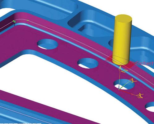 CAM strategie 3D Sgrossatura 3D ottimizzata: tasca adattiva Questa estensione permette di adattare le tasche all area di sgrossatura.