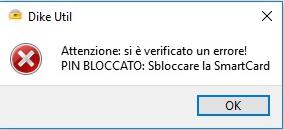 dopo avere verificato di avere inserito correttamente la CNS compare il messaggio seguente: significa che la CNS è guasta. 4.2.