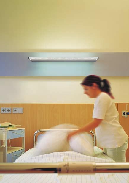 ZERA BED 19 L'obiettivo dietro la progettazione della luce è creare un'atmosfera che favorisca in modo ottimale la guarigione dei pazienti.
