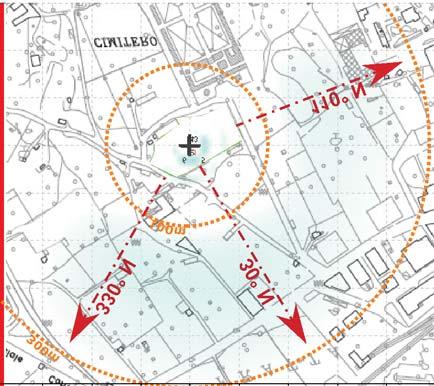200 mt 3 3 tudio di valutazione e simulazione PER FUTURE INTALLAZIONI Parcheggio ZONA CIMITERIALE ez. Vert.