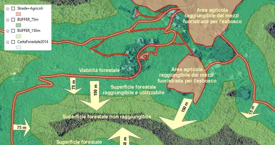 SCENARI DI APPROVVIGIONAMENTO FORESTALE Mappa regionale della potenzialità energetica legnosa forestale raggiungibile/utile LEGNA DA ARDERE -di maggior qualità- (70%) - 13,5 euro/q.