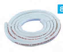 Rubber gas hose (white) Ø 13/20 for Methane gas in accordance with the gas