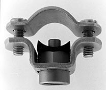 sizes especially at very low pressures. The F nozzle series are two-piece units with internal removable vane, whereas its metal-made versions are exclusively cast-types.