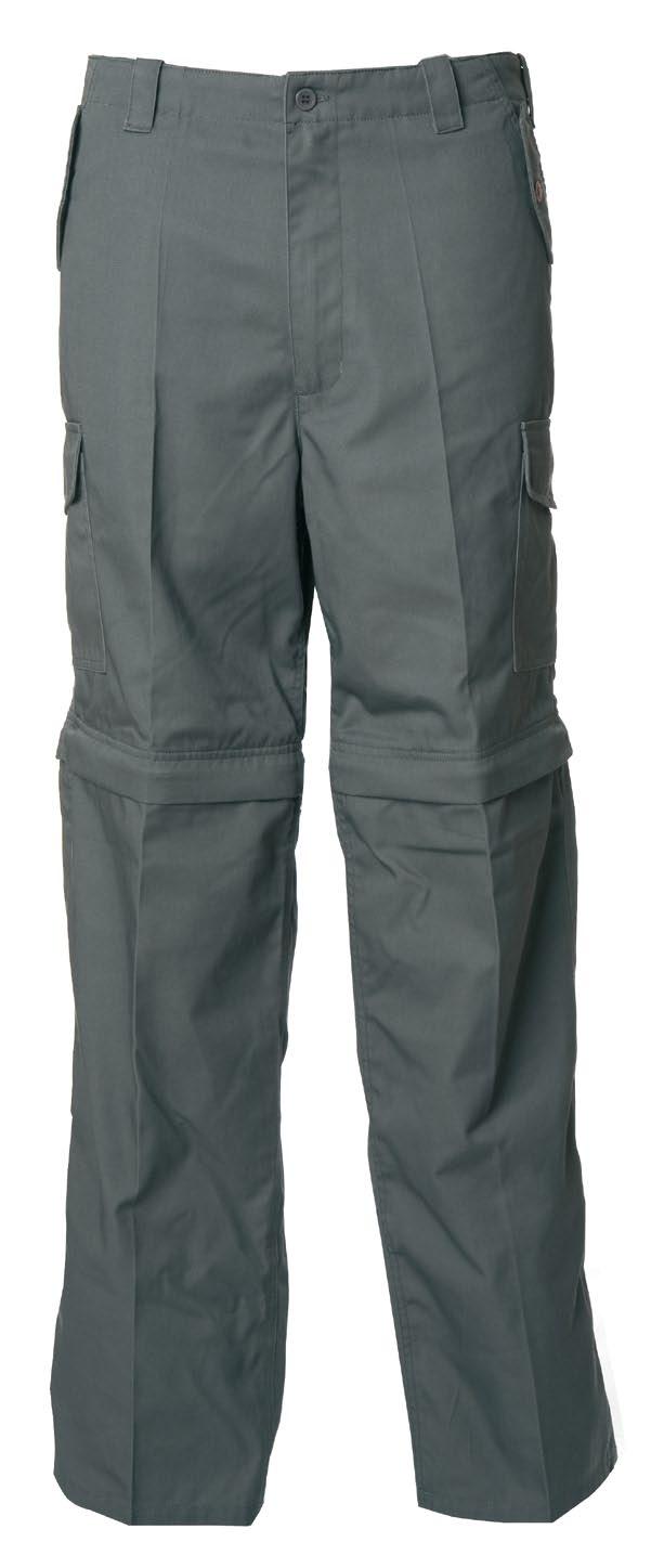 tasca laterale ricamabile - Sei tasche esterne con pattina Gamba staccabile mediante zip