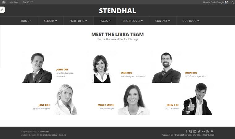 13 differenti stili di portfolio Abbiamo già detto che Stendhal è un portfolio theme.