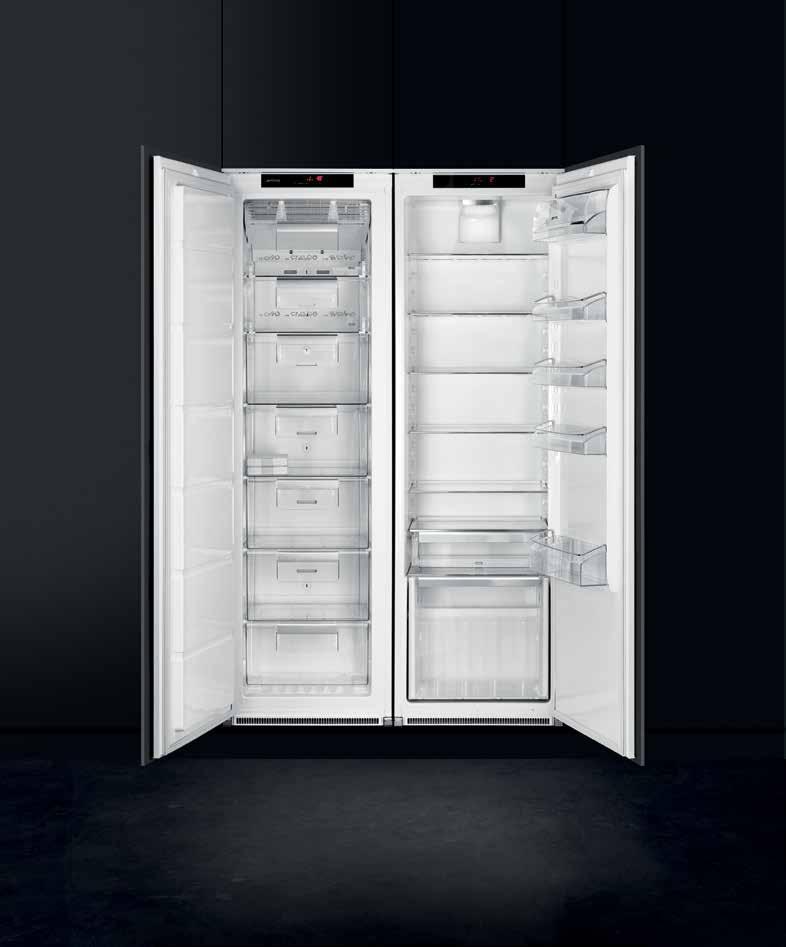 SPAZIO AL FREDDO attente soluzioni di conservazione Il frigorifero S7323LFEP e il congelatore S7220FND2P sono stati progettati per essere abbinati Side-by- Side e creare un capiente spazio di