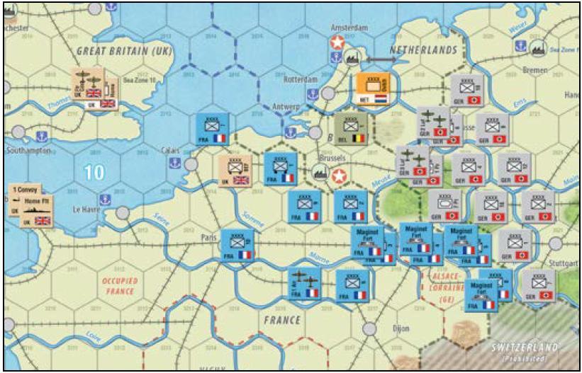 Esempio: In questo scenario, la fazione dell Asse desidera porre il segnalino di Lancio di Paracadutisti tedesco ad Oslo prima di invaderla.