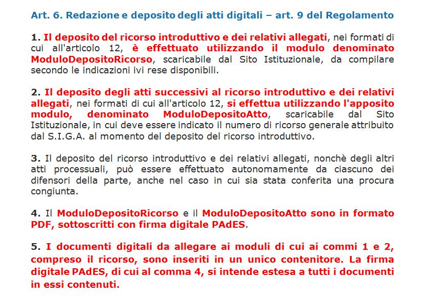 Il processo amministrativo telematico: regole e