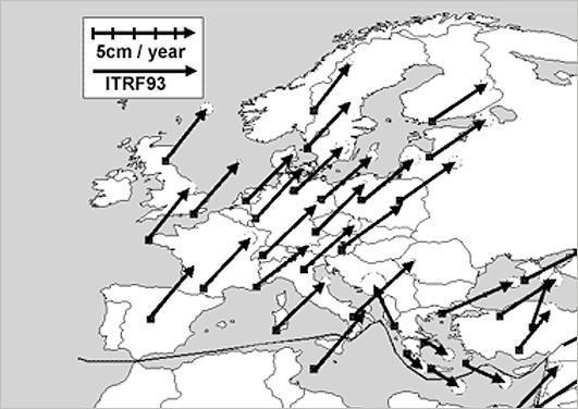 Datum ETRS Il datum ETRS (European Terrestrial Reference System) è un datum dinamico definito in modo analogo ad ITRS, caratterizzato quindi da coordinate variabili nel tempo.