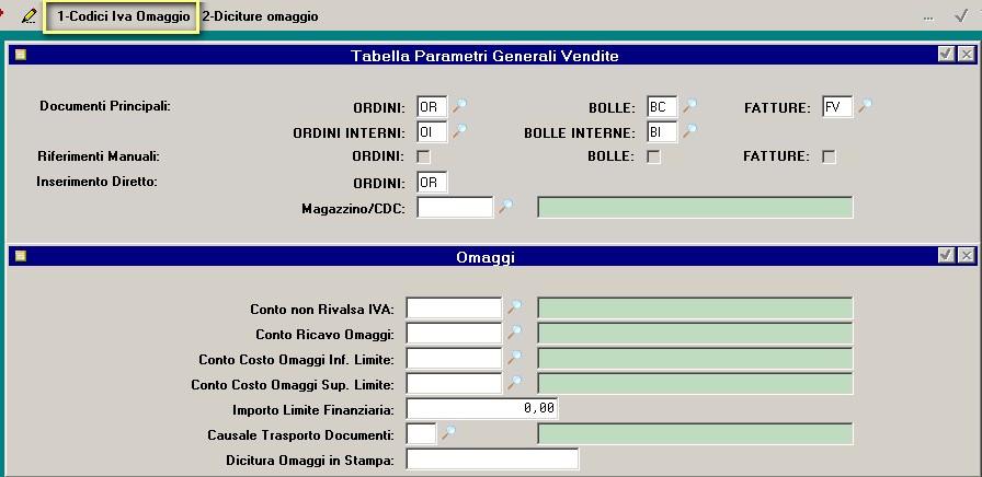 TABSTOR, variando là dove fosse necessario l